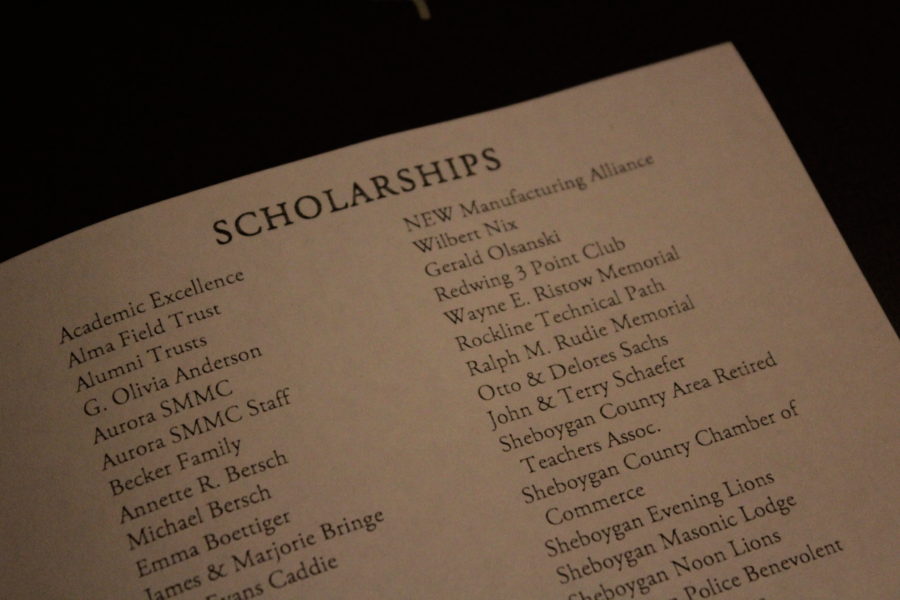 Endless Scholarships-- Listed in the program are all of the awards handed out during Scholarship Night. Many were major specific