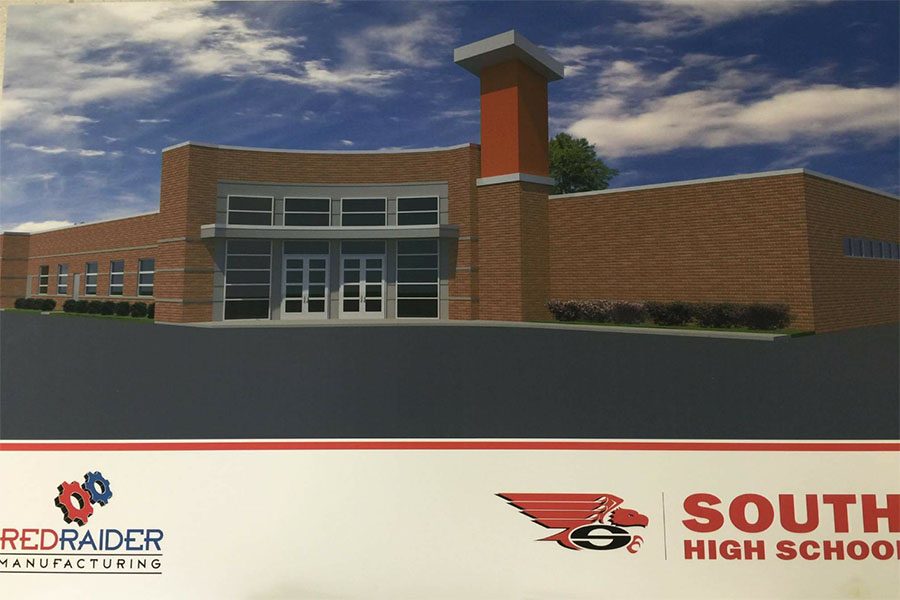 A rendering of the new advanced technologies center added to South in 2016.