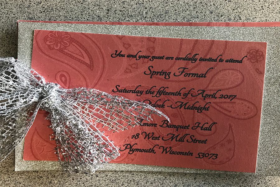 Invite Only-The Spring formal invite serves as an entrance ticket into the dance. 