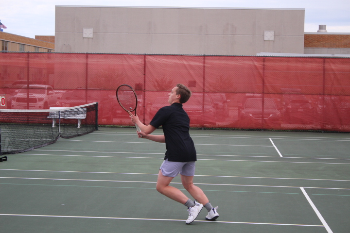 On May 9th, 2024, the Boys Tennis Team played against Pulaski at Sheboygan South High School. During his match, Kyle Flook (‘24) defended his team. Meanwhile, Aiden Blomwillis (‘24) served many shots as he was being encouraged by Coach Stu Stempihar. Before the teams left, they shook hands with each other as a sign of respect.
